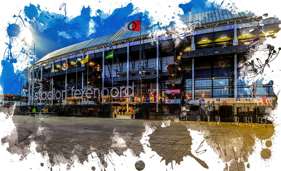 Feyenoord Art Rotterdam Stadion De Kuip Voorkant Van Ms Fotografie