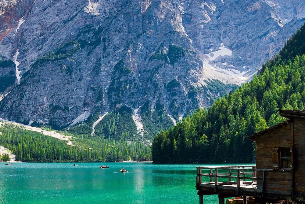 Dolomiten Südtirol Am Pragser Wildsee Lago di Braies von Reiner