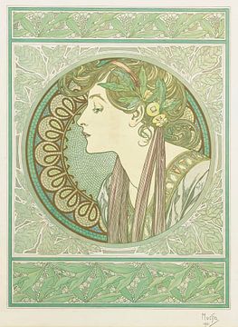 Laurier (1901) door Alphonse Mucha van Peter Balan