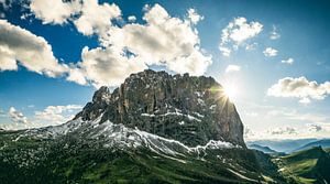 Langkofel or Sassolungo mountain group in the Dolomites
