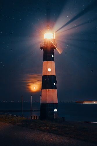Phare de Breskens au clair de lune