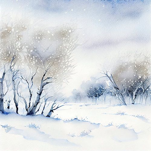 Snowy fields near Monschau