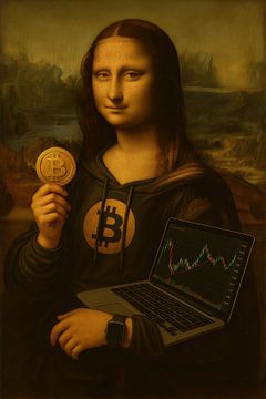 Mona Lisa crypto van Poster Art Shop