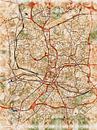 Kaart van Charleroi in de stijl 'Serene Summer' van Maporia thumbnail