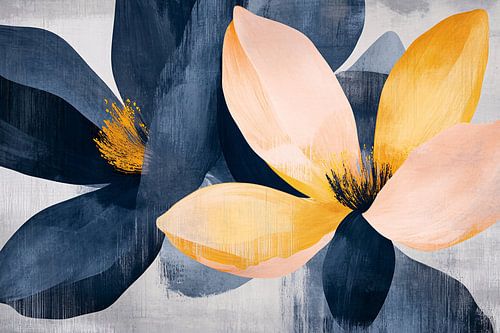 Abstract bloemontwerp met kleuren