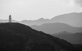 till Silhouettes: Mountain Landscape with Veiled Lighthouse by Luke4327