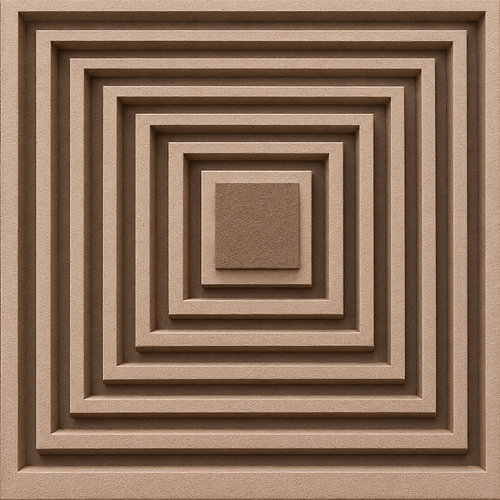 Relief géométrique couleur sable avec effet de profondeur 3D