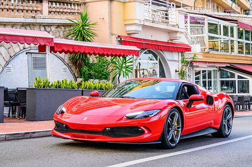 Ferrari 296 GTB sportwagen in Monaco
