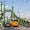 De groene brug in Boedapest Hongarije van Hilda Weges