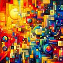 Abstracte kleurrijke compositie van Digital Art Nederland thumbnail