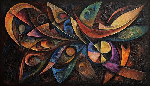 Abstracte vreemde vormen panorama