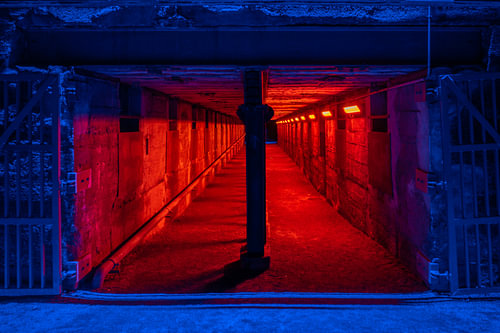 “Between Red and Blue – a path into the unknown.”