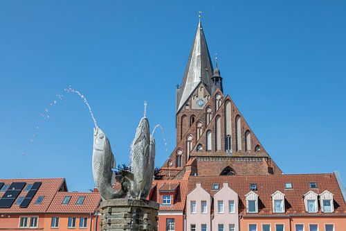 Oostzee - Historische fontein in Barth