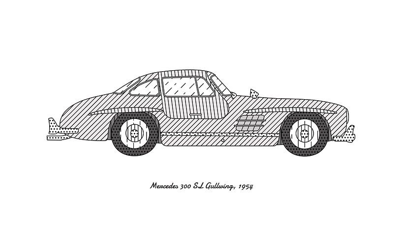 Mercedes 300 SL Gullwing (1954) by Victor Weijers