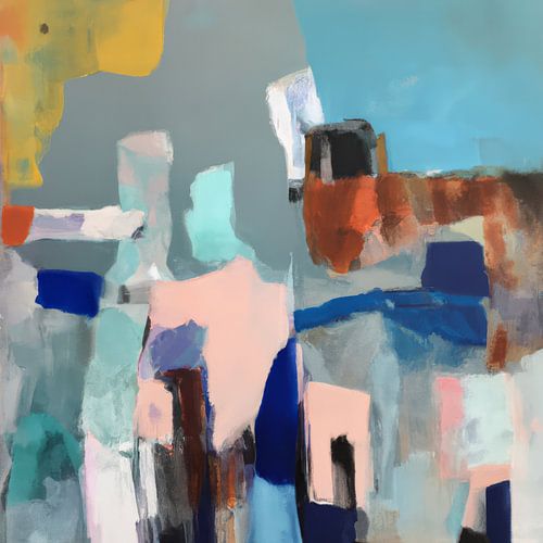 Modern colourful abstract painting