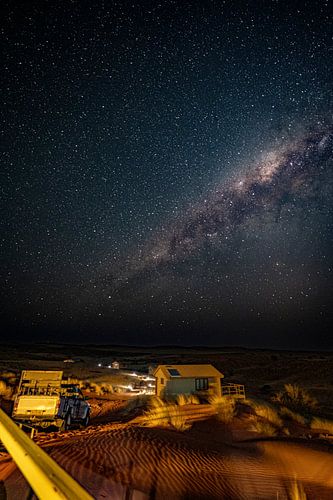 Melkweg en sterren boven Namibië, Afrika