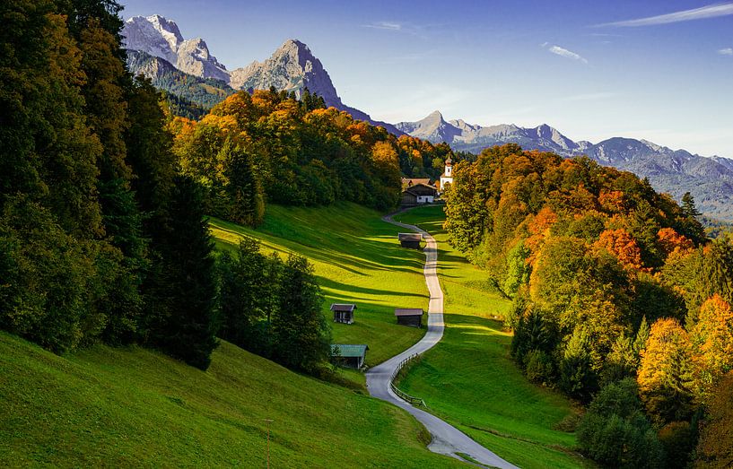 Wamberg - St. Anna in autumn by Michael Blankennagel