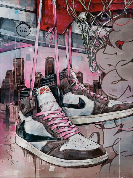 Nike air jordan 1 Travis Scott painting by Jos Hoppenbrouwers on