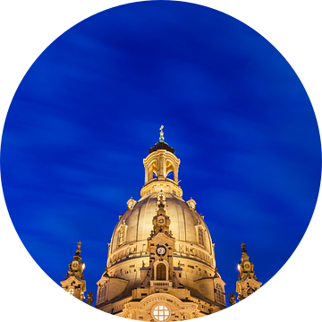Frauenkirche in Dresden in de avonduren van Werner Dieterich
