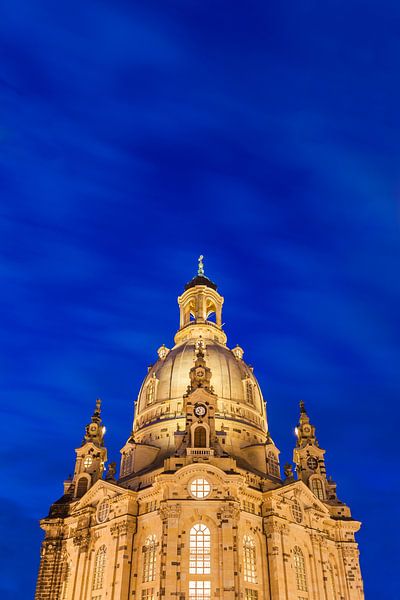 Frauenkirche à Dresde le soir par Werner Dieterich