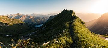 Lake Seealpsee in the Bavarian Alps at sunset by Joris Machholz