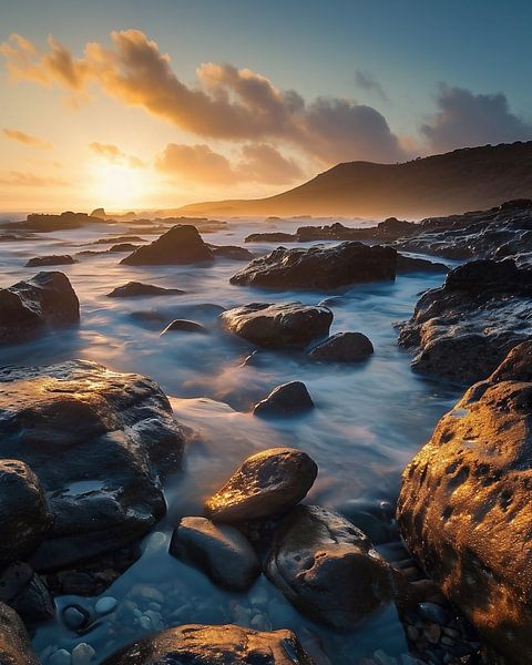 Op weg langs de zee van fernlichtsicht