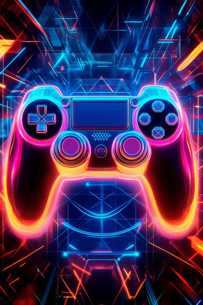 Futuristic gaming controller world by Poster Art Shop