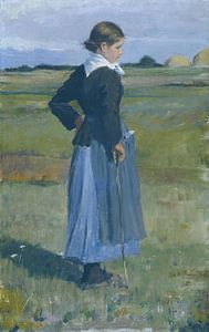 childe Hassam, Frans boerenmeisje, 1883 van Atelier Liesjes