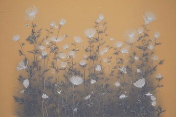 Flowers in Golden Rest by Thea