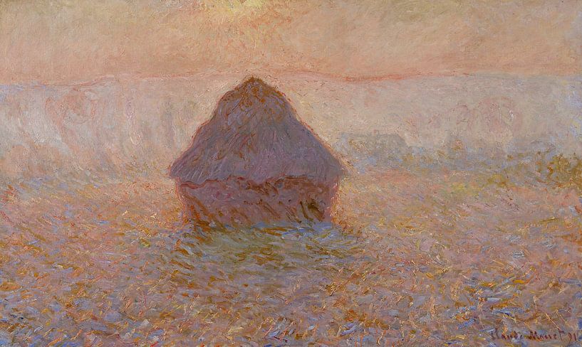 Grainstack, Sun in the Mist, Claude Monet... van The Masters