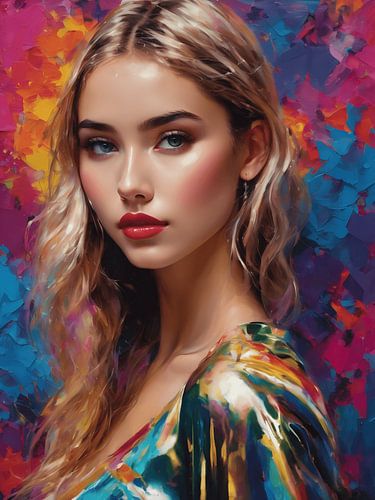Een portret van een mooie vrouw