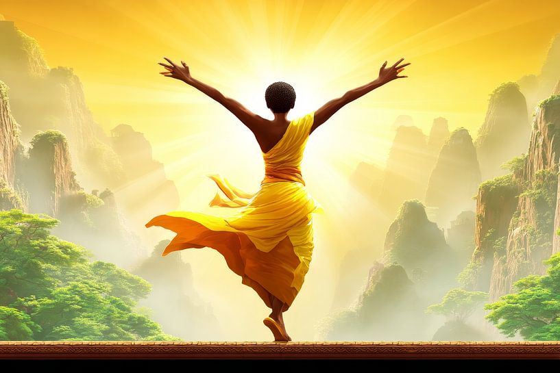 spiritual image dancing woman in freedom by Egon Zitter