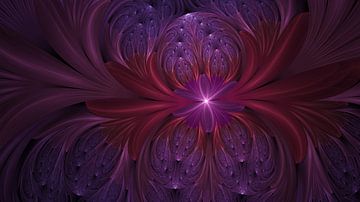 Fractal Flower in Shades of Purple