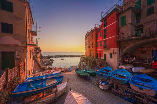 Les bateaux de Riomaggiore. Les Cinque Terre