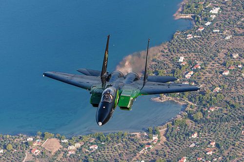 Saoedische Boeing F-15 Eagle boven Griekenland.