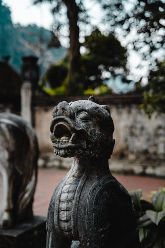 Vietnam stone statue in a temple