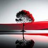 Baum am Ufer surreal-01 von Manfred Rautenberg