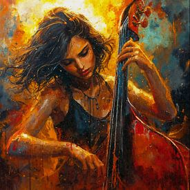 Expressionistisches Musikporträt – Turn up the Bass von Arjen Roos