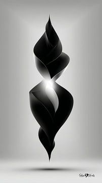 Monochrome Flow - Abstract Black and White Art in Motion