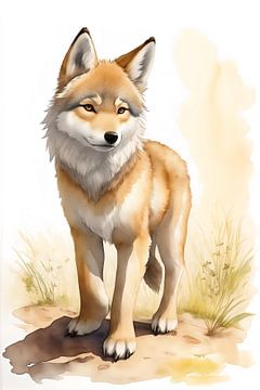 Young wolf by DeVerviers