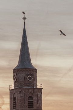 Scheveningen Kirche mit Sonnenaufgang