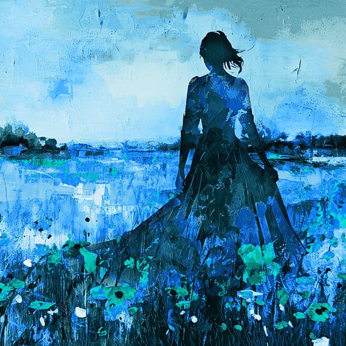 Dromend kijken over de zomerse weide