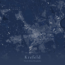 Historische Landkarte von Krefeld, Deutschland von Ortsdrucke