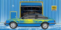 Opel Monza in blue & yellow von aRi F. Huber Miniaturansicht