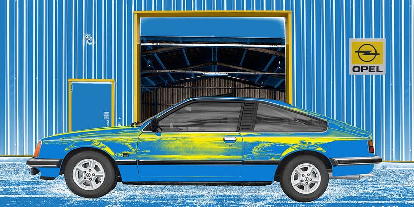 Opel Monza in blauw en geel van aRi F. Huber