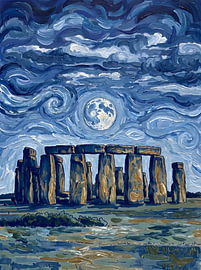 Stonehenge im Mondschein