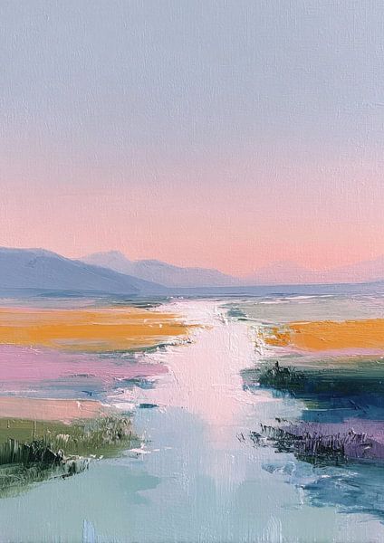 Irish Landscape - Abstract Oil Painting by Niklas Maximilian