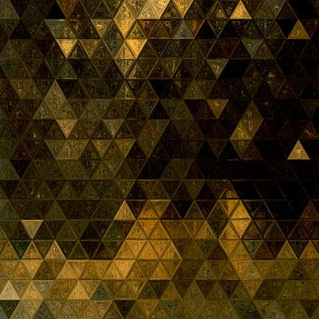 Mozaïek driehoek zwart geel #mosaic van JBJart Justyna Jaszke