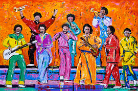 Earth, Wind & Fire | Schilderij olieverf van Anja Namink - Schilderijen
