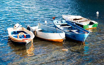 farbige Boote im Wasser